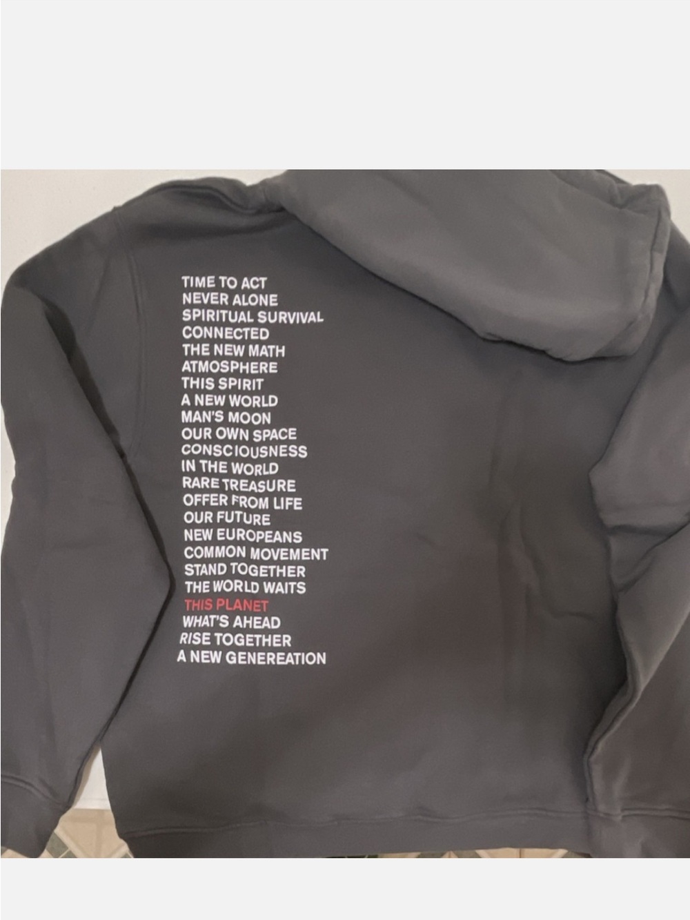 The Kooples Black Hoodie with White and Red Back Text